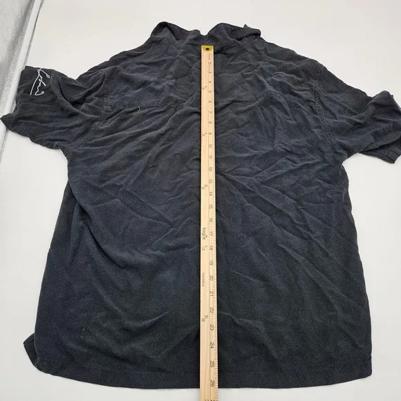 HM Kurt Cobain Graphic Button Down Shirt Black Loose Fit Nirvana Grunge Mens L - Picture 7 of 9